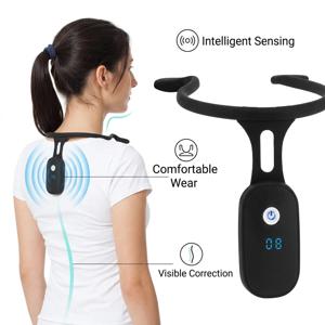 자세 교정기 LCD 디스플레이 실리콘 등받이 지지대 보이지 않는 진동 알림 USB 충전식 사무실 학습용 성인 어린이용