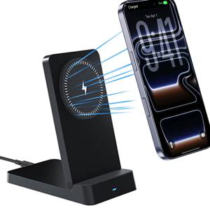 15W 마그네틱 고속 무선 충전기 접이식 휴대폰 거치대 (아이폰 17~12 Pro Max 고속 충전 스테이션 폰 홀더 스탠드)