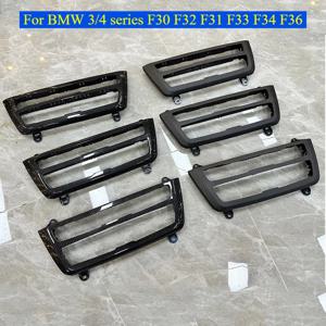 BMW 3 4 시리즈 F30 F32 F31 F33 F34 F36용 광택 카본 파이버 센터 콘솔 대시보드 패널 라디오 트림 인테리어 액세서리