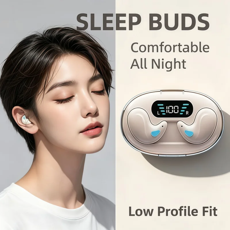 새로운 X55 무선 이어폰 - TWS 블루투스, 초소형 디자인, 노이즈 캔슬링 기능, 스포츠용, IPX5 방수 등급