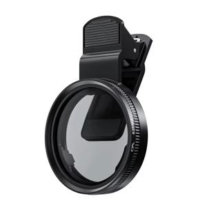 범용 휴대용 52mm 원형 편광 필터, 카메라 렌즈 필터 클립, CPL, 반사 방지 HD 필터 키트 (모바일폰용)