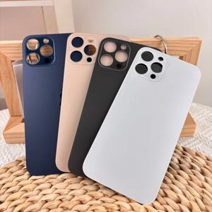 애플 아이폰 12 Pro/12 Pro Max용 후면 유리 커버 교체 부품, 배터리 도어 케이스 및 카메라 렌즈 구멍 포함