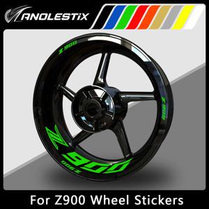 AnoleStix 반사 오토바이 휠 스티커 허브 데칼 림 스트라이프 테이프 Kawasaki Z900 2018 2019 2020 2021 2022 2023 2024