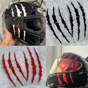 2PCS 몬스터 클로 스크래치 DIY 오토바이 헬멧 스티커 BMW KTM Kawasaki YAMAHA SUZUKI HONDA 용 오토바이 바디 비닐 데칼