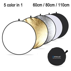 PULUZ 5 색 1 사진 반사판 보드 60cm / 80cm / 110cm 접이식 사진 스튜디오 반사판 디스크