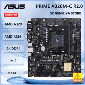ASUS PRIME A320M-C R2.0 메인보드 AM4 A320M DDR4 32GB M.2 지원 Ryzen 5 5600 Ryzen 5700 Ryzen 2600 Ryzen 7 3700 CPU 마이크로 AT