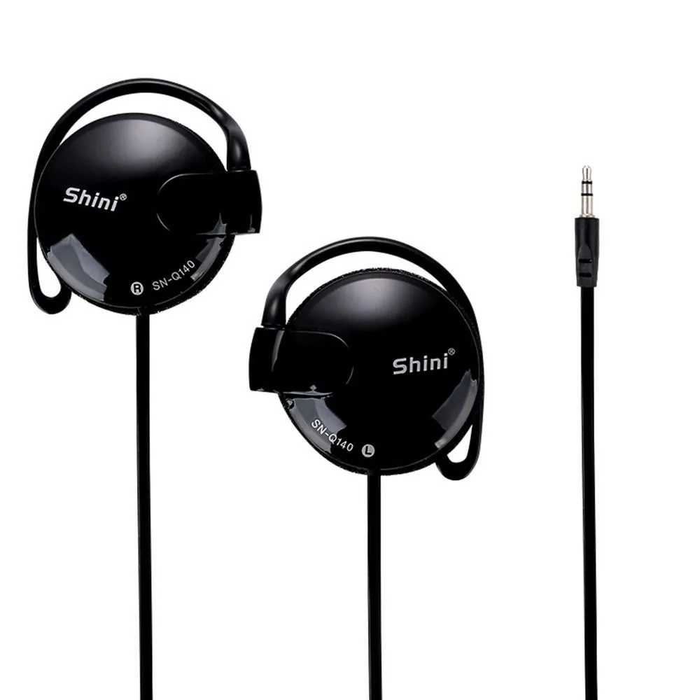 3.5mm 유선베이스 헤드폰 이어훅 헤드셋 스포츠 음악 게임 Mp3 컴퓨터 휴대 전화용 유선 이어폰