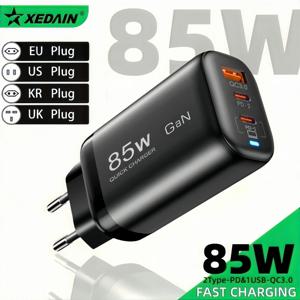 실제 85W GaN 타입 C 충전기 USB QC3.0 노트북 아이패드 PPS PD 65W 고속 충전 삼성 샤오미 아이폰 6-16 Pro Max 휴대폰용
