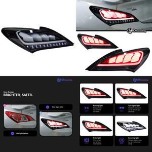 2009-2013년식 제네시스 쿠페용 30W LED 테일 라이트 어셈블리 (순차 방향 지시등 포함)