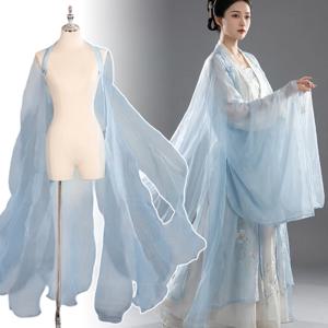Hanfu 카디건 케이프 고대 중국 빅 슬리브 셔츠 쉬폰 클래식 댄스 의상 당나라 공주 의상 외부 가운