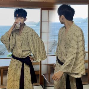 남성용 전통 사무라이 기모노 유카타 로브, 빈티지 일본 의상, 인물 사진 촬영 및 무대 의상용 코스프레 의상