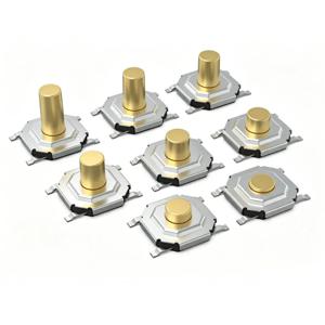 50pcs 4X4X1.5MM 1.6 1.8 2.0 3.0 5.0 SMD 촉각 택트 푸시 버튼 마이크로 스위치 4*4*1.5mm 푸시 버튼 구리 헤드 키 버튼 4Pin