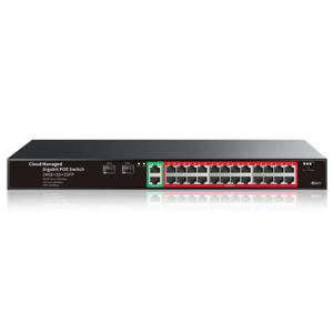 클라우드 관리 PoE 스위치 기가비트 24포트 1000Mbps PoE + 2 기가비트 업링크 포트 + 2 SFP 포트 PoE 스위치