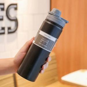750ML 스테인리스 스틸 야외용 보온병 컵 대용량 휴대용 스포츠 여행 차량용 물컵 주전자 어린이 물병