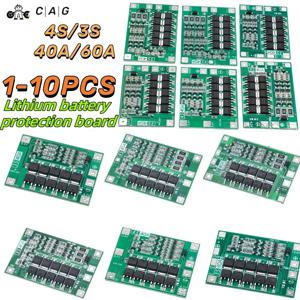 리튬 이온 리튬 배터리 충전기 보호 보드 3S 4S 40A 60A 18650 BMS 드릴 모터 11.1V 12.6V/14.8V 16.8V 강화/균형