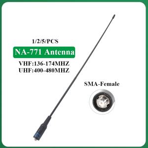 1/2/5개입 Na 771 안테나, 나고야 고감도 안테나, VHF/UHF, SMA 암 커넥터, 콴셩 UV-K5, UV-K6, 바오펑 DM-1701, UV-21, UV-17에 호환.