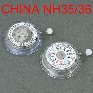 NH35/36 무브먼트 중국산 NH35 자동 기계식 무브먼트 고정밀 24 보석 모드 시계 교체 일본 NH35/36