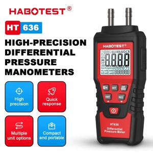 HABOTEST HT636 디지털 압력 게이지 압력계 공기 압력계 차압 게이지 공기 정밀 키트 감지기 미터