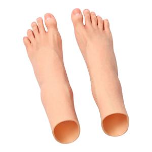 흉터를 가리기 위한 사실적인 발 커버 보철물, 실리콘 발목 슬리브, 인공 남성 발 케이스
