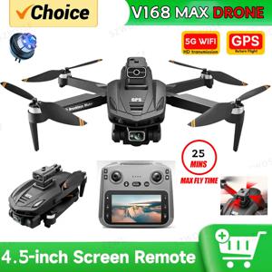 2026 V168 MAX GPS 드론 전문가용 8K 카메라 항공 FPV 브러시리스 장애물 회피 대형 화면 리모컨 접이식 드론