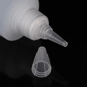 1개 10-1000ML 빈 PE 플라스틱 접착제 병 나사형 뚜껑 액체 잉크 오일 드로퍼 병 캡 포함