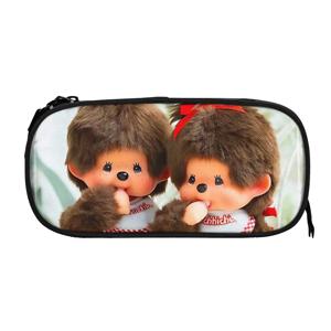 1개입, 가벼운 빈티지 스타일 원숭이 모양 연필 케이스, 학생용 펜 가방, M-몬치치 학교 문구 가방