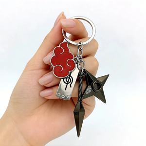 나루토 아카츠키 조직 만화 귀여운 금속 펜던트 개인 맞춤형 애니메이션 백팩 펜던트 애니메이션 상품 도매