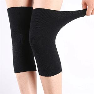 겨울용 따뜻한 무릎 보호대 1쌍, 대나무숯 보호 장비, 여성 및 노인용 무릎 보호대, 겨울철 러닝용 무릎 보호대