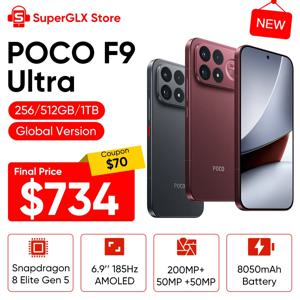 POCO F9 울트라 글로벌 버전 5G 스냅드래곤 8 엘리트 5세대 6.9인치 185Hz AMOLED 디스플레이 200MP 카메라 8050mAh 100W 하이퍼차지