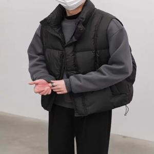 Visvim Shiny Winter Series 90 화이트 덕다운 퍼프 조끼 가볍고 따뜻한 스탠드 칼라 푹신한 부팡 방풍 코트