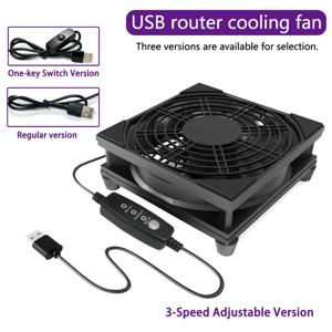 AuyiHomu 120/240mm 듀얼 팬 냉각 패드(3단 속도 조절 가능-USB 전원 공급, 라우터/PS5/PC 케이스/AV 캐비닛용 저소음 냉각 팬)