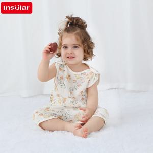 신생아용 100% 면 소재의 아기 바디수트, 봄/여름용 아기 파자마 점프수트, 부드러운 소재의 아기 옷, 귀여운 만화 디자인의 수면복, 0~9개월 아기용