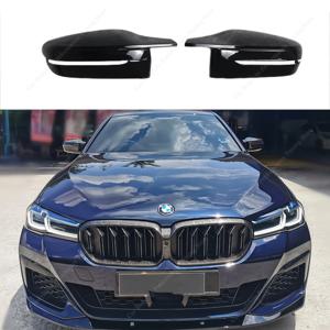 BMW G30 G31 520d 530i 530d 530e 540i 2017-2023 튜닝용 M 스타일 글로스 블랙 리어 뷰 미러 커버 캡 트림 쉘 프레임