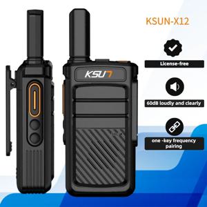 라이센스 무료 워키 토키 2 Pcs 무선 복사 휴대용 라디오 방송국 UHF Type-C 호텔 레스토랑 X12 용 양방향 라디오 충전