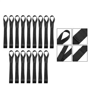 18Pcs 야외 화물 고정 액세서리 25mm X 20cm 안전한 화물 운송을 위한 루프 타이 다운 스트랩 오토바이 트럭 수하물