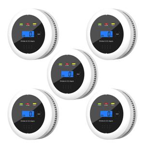 2 in 1 연기 감지기 일산화탄소 경보기 가정 보안 보호 화재 연기 경보 센서 85dB CO 감지기