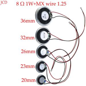 초박형 스피커, MX1.25 플러그 터미널 와이어 길이 15cm 부저 혼, 8 옴, 1W 와트 직경 20mm, 23mm, 26mm, 32mm, 36mm, 2 개