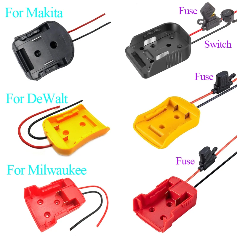 마키타 18V 리튬 배터리 케이스용, 디월트 20V용, 밀워키 리튬 이온 배터리용 DIY 파워 휠 도구, M18 어댑터 컨버터용