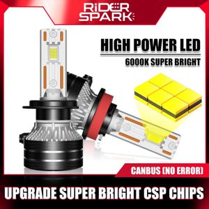 고출력 6000K 5570 CSP 칩, K5C H7 LED 헤드라이트, 60000LM, 캔버스 H1 H4 H11 9012 HIR2 H8 H9 9005 9006 HB3 HB4, 12V 터보 24V