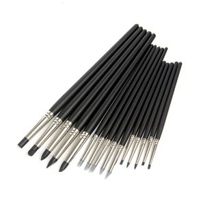 5pcs 아트 실리콘 브러쉬 Diy 네일 도구 컬러 셰이퍼 페인트 브러쉬 점토 조각 쉐이핑 모델링 고무 팁 아티스트 용품