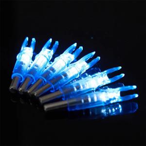 6PCS 양궁 LED 노크 조명 노크 6.2mm 활과 화살 노크 테일 6.2MM 사냥 화살 샤프트 액세서리