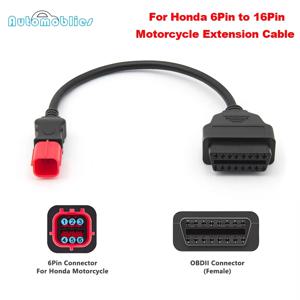 혼다 6Pin 4Pin 오토바이 obd2 케이블 6Pin obdii 16pin 어댑터 플러그 케이블 진단 케이블 obd 2 연장 케이블