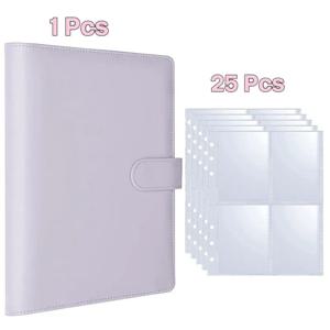 25pcs 페이지 사진 카드 A5-바인더 Kpop 사진 앨범 아이돌 카드 루스 리프 수집 도서 바인더 Photocard 홀더