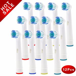 12×Oral-B 전동 칫솔용 교체용 브러시 헤드 Fit Advance Power/Pro Health/Triumph/3D Excel/Vitality Precision Clean