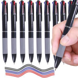3 in 1 레드/블랙/블루 잉크 색상 0.7mm 학생용 볼펜 볼포인트 필기 문구류 고급 학교 용품 연필 사무용품