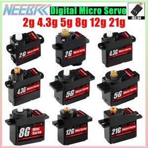 NEEBRC 2g 4.3g 5g 8g 12g 21g 디지털 마이크로 서보 RC 비행기 드론 미니카 헬리콥터 고정익 Wltoys K969 K989 XKS X450용