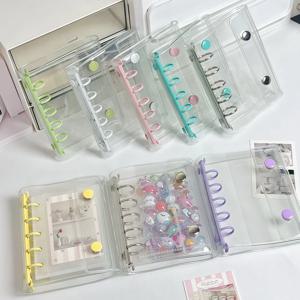 M5 마카롱 컬러 시리즈 투명 플래너, 바인더 사진앨범, DIY 스티커북, 3D 엠보싱 다이아몬드 스티커북, PP 소재, K-Pop 포토카드, 플래너, 노트북, 학생 신학기 용품 등에 적합