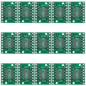 20PCS SOIC-16 SOP-16 SSOP-16 to DIP-16 16핀 브레이크아웃 보드 트랜스퍼 보드 DIP 핀 보드 피치 어댑터