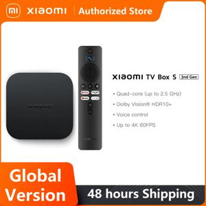 글로벌 버전 샤오미 TV 박스 S 3세대 4K 울트라 HD 블루투스 5.2 Wifi6 32GB ROM 구글 TV 구글 어시스턴트 스마트 미디어 플레이어