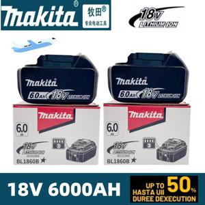 100% 정품 18V 마키타 6Ah 마키타 배터리 BL1840 BL1830B BL1850B BL1850 BL1860 BL1815 교체용 리튬 배터리